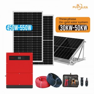 Hệ thống nhà năng lượng mặt trời nối lưới 30 KW 50 KW Hoàn thành ba pha trên hệ thống năng lượng mặt trời nối lưới