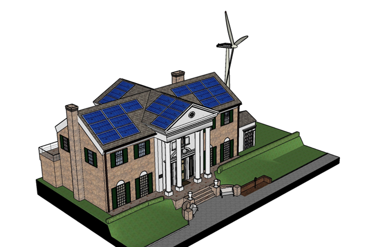 Solar-Windkraftanlage für zu Hause